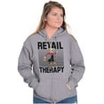 thumbnail image 4 of Popeye Olive Oil Retail Therapy Cute Zip Hoodie Sweatshirt Women Brisco Brands S, 4 of 6