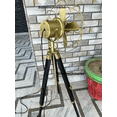 thumbnail image 4 of Nauticalmart Electric Brass Antique With Black Tripod Adjustable Floor Fan -Retro Home Decor ,Industrial Style Fan, 4 of 6