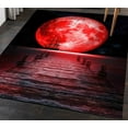 thumbnail image 4 of Sea Landscape Rug, Huge Red Moon Rugs, Moon Landscape Rug, Full Moon Rug, Bathroom Rug, Car Mat, Front Door Rug, Non-Slip Carpet, View Rug, 2.6'x9.2' - 80x280 cm, 4 of 8