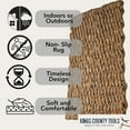 thumbnail image 2 of Kings County Tools 30x17” Woven Jute Rug - Indoor or Outdoor Jute Doormat, 2 of 7