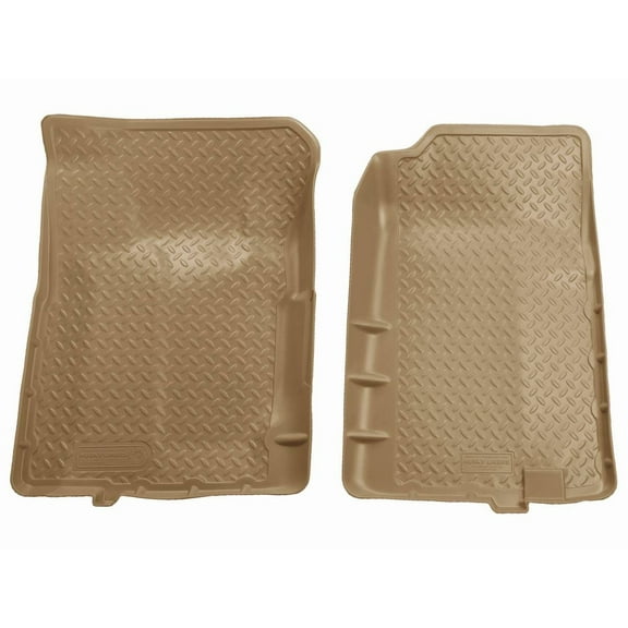 Husky Liners 31103 Classic Style Floor Liners Fit 1988-2000 Chevy C/K Pickup 1500-3500, Suburban, Tahoe & GMC C/K Pickup 1500-3500, Suburban, Yukon Front Row 2-Pc Tan