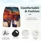 thumbnail image 3 of Balery Cultural Silhouette Journey Bañador para hombre, shorts de playa de secado rápido con entrepierna y forro de compresión-Medium, 3 of 6