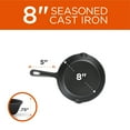 thumbnail image 7 of Commercial Chef CHCI03PK Pre-Seasoned 3-Piece Cast Iron Skillet Set, 7 of 7