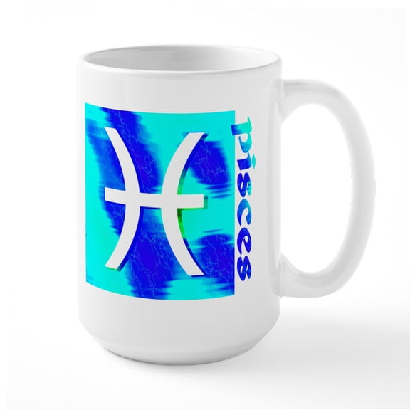 CafePress - Pisces Large Mug - 15 oz Ceramic Large White Novelty Mug