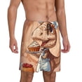 thumbnail image 2 of Naloa Dinosaur Baking Delight Men's Short Pajama Pants, Pj Shorts, Lounge Comfort Shorts-4X-Large, 2 of 6
