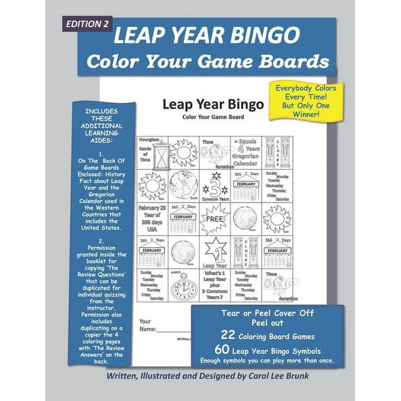Leap Year Bingo: Color Your Own Game Boards Edition 2 (Paperback)
