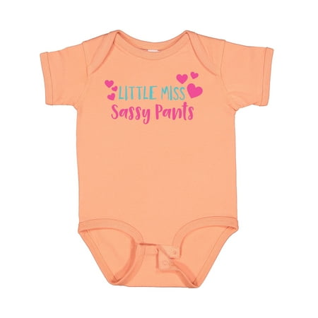 

Inktastic Little Miss Sassy Pants Sassy Sassy Girl Hearts Gift Baby Girl Bodysuit