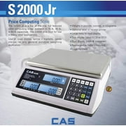 مقياس حوسبة الأسعار CAS S-2000 Jr مع شاشة LCD 60 رطلاً