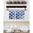 thumbnail image 3 of Blue Morocco Kitchen Dish Towels for Drying Dishes Set of 2, Vintage Graffiti Paint Art Boho Dappled Waffle Weave Microfiber Hand Tea Bathroom Towels Quick Dry & Absorbent Towel 15.7x23.6, 3 of 7