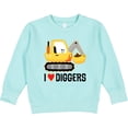 thumbnail image 2 of Inktastic Construction Truck I Love Diggers Toddler Sweatshirt, 2 of 4