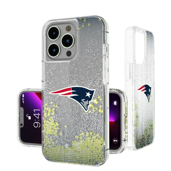 New England Patriots Linen Logo iPhone Glitter Case
