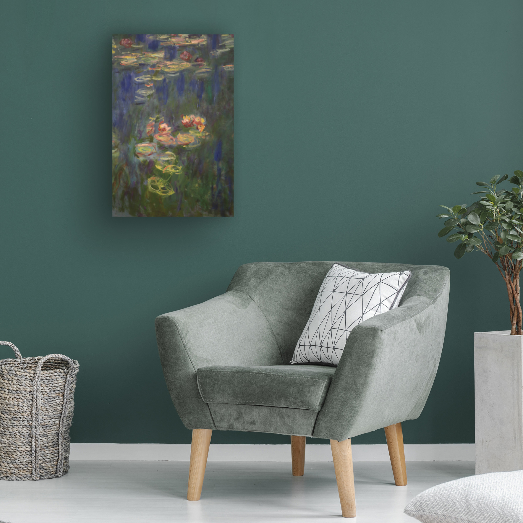 Claude Monet 'Water Lilies I' Canvas Art - 30 x 47 Inches