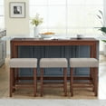 thumbnail image 6 of 59 Inch Bar Table, Dining Table, Sofa Table with Power Outlet, 3 Upholstered Stools, 4 Piece Bar Table and Chair Set for Living Room, 6 of 9