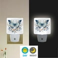 thumbnail image 5 of ALAZA Flowers on Butterfly Night Lights 2 Pack Plug-in Wall LED Nightlight Auto Dusk-to-Dawn Sensor Lamps, 5 of 7