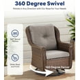 thumbnail image 5 of Bellefurn Patio Rocking Chairs Set of 2,Swivel Patio Chairs Outdoor Swivel Rocker With Side Table Patio Furniture Chairs Set for Porch Deck Backyard Garden, 5 of 10