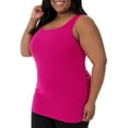 thumbnail image 2 of Fit for Me by Fruit of the Loom Women's Plus-Size Active Shirred Tank with Shelf Bra, 2 of 4