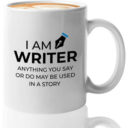 

Writer Coffee Mug 11 Oz Novel Writers Mugs for Book Author Novelist Poet Black