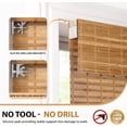 thumbnail image 2 of LazBlinds No Tools No Drill Cordless Bamboo Roman Shades, Light Filtering Window Treatment, Roll Up Bamboo Blinds for Window 45'' W x 64'' H, Squirrel, 2 of 6