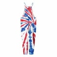 thumbnail image 6 of Dyegold Jumpsuits for Women Casual, Women Rompers and Jumpsuits Pocket Summer Fashion Playsuit Bibs 4th July Tie Dye V-Neck Sleeveless Rompers Playsuit, 6 of 6