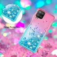 thumbnail image 5 of Samsung Galaxy A22 4G Case (Not 5G),Samsung Galaxy M32 Creativity Clear Gradient Quicksand Case Glitter Flowing Liquid Floating Sparkle Cover for Samsung Galaxy A22 4G JB Powder Blue, 5 of 14