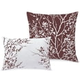 thumbnail image 2 of Collections Etc Elegant 6-Piece Reversible Foliage Comforter Set Chocolate Full/Queen, 2 of 2