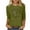 Army Green, variant on ICHUANYI Women 3/4 Sleeves Tunic Tops Casual Shirts Pullover Loose Print Blouse