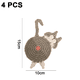 thumbnail image 2 of Posavasos de ganchillo de 4 piezas, trasero de gato - gris claro MFZFUKR CPB-DE-LYY1230-3, 2 of 5