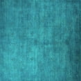 thumbnail image 1 of Ahgly Company Machine Washable Indoor Square Oriental Turquoise Blue Industrial Area Rugs, 4' Square, 1 of 4