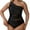 Black, variant on QHFBli Women Mesh One Piece Swimsuit - Tummy Control One Shoulder Bathing Suit Cut Out Swimwear