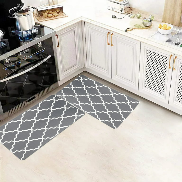GELIVABLE Anti Fatigue Kitchen Mat, 1/2 Inch Thick Waterproof and Non-Slip  Kitchen Rug, PVC Ergonomic Comfort Floor Mat for Kitchen, Laundry