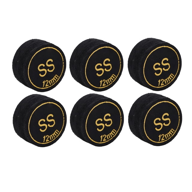6 puntas de taco de billar de 12 mm, ligeras, de repuesto para Home Club SS
