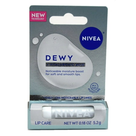 Nivea Lip Care Dewy Plus Hyaluronic Acid 0.18oz (Pack of 3)