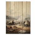 thumbnail image 3 of Designart "Nomadic Charm of Bohemian Village I" Abstract Print on Natural Pine Wood, 3 of 5