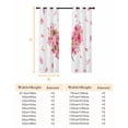 thumbnail image 6 of Pink Valentines Blackout Curtains for Bedroom/Living Room, Spring Leaves Botanical Floral Thermal Insulated Kitchen Drapes with Grommets, Light Blocking Window Treatment, 2 Panels 52" x 90", 6 of 7