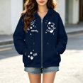thumbnail image 2 of KHONTS Women's Y2k Zip up Cute Graphic Hoodies Casual Cartoon Harajuku Clothes Oversize Streetwear Jacket Navy L, 2 of 4