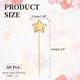 thumbnail image 2 of Uxcell Toppers de Cupcake en Forma de Estrella Mini Palitos de Cupcake para Bodas, Compromisos y Fiestas de Cumpleaños (60 Pack, Oro/Plata), 2 of 7
