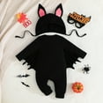 thumbnail image 4 of WIBACKER Baby Girl Boy Skeleton Jumpsuit Ear Hat 2PCS Outfit 3 Months-3 Years Infant Toddler Halloween Bats Costumes with Wings Cosplay Clothes, 4 of 9