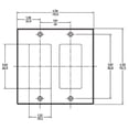 thumbnail image 2 of Placa de pared Leviton 80409-E de 2 elementos Decora GFCI Termoendurecible negra, 2 of 2