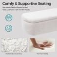 thumbnail image 4 of LEHZROAJ Upholstered Storage Bench-Rectangular Padded Ottoman, Shoe Storage with Gold Legs, End of Bed for Bedroom, Entryway, and Living Room(White), 4 of 9
