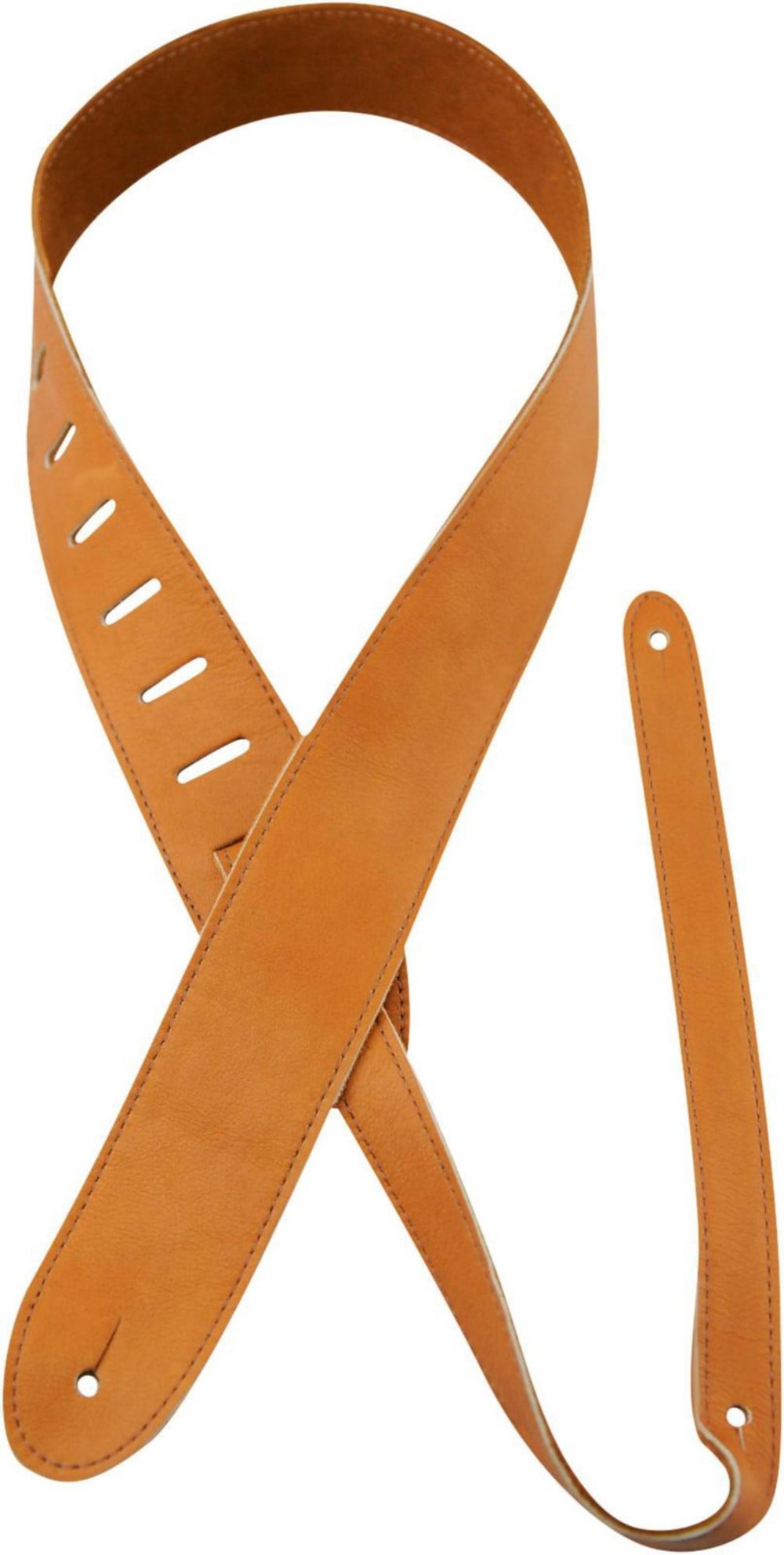 Perri's 2" Soft Italian Leather Guitar Strap Camel 2 in.