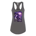 thumbnail image 2 of Wild Bobby, Fantasy Wolf Howling at The Full Moon Animal Lover Ladies Racerback Tank Top, Dark Grey, Large, 2 of 3