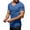 Light Blue, variant on Men's Casual V Necks Short Sleeve T-Shirt Trendy Solid Design Lightweight Summer Top for Daily Wear