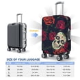 thumbnail image 6 of Easygdp Roses Skulls Double-Sided Printed Elastic Suitcase Protective Cover,Invisible Zipper, Business Trip Luggage Cases,Washable And Resistant To Falling -Small, 6 of 9