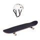 thumbnail image 1 of Set Infantil de Patineta Negra + Casco– Protección y Estilo para Niños, 1 of 5