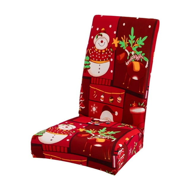 Christmas Chair Covers,Christmas Dining Chair Cover Chair Back Cover Removable Washable Chair Protector Suitable for Christmas Family Restaurant Kitchen,Dining Room Chair Covers