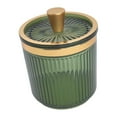 thumbnail image 5 of Makeup Cotton Swab Ball Holder Jar with Lid Dispenser for Countertop Desktop light green, 5 of 8