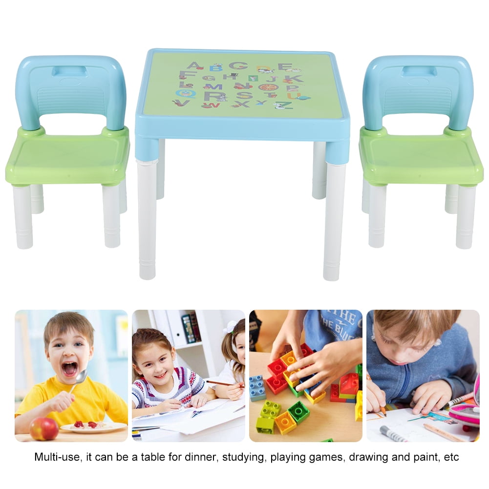 plastic study table and chair set