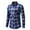 Blue, variant on Men Casual Button down Shirts Long Sleeve Clearance Sweatshirts Zip Men Casual Print Turn down Collar Button Long Sleeve Shirt