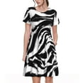 thumbnail image 1 of Disketp Leopard And Zebra 2 para Vestido de Manga Corta para Mujeres, Vestidos de Verano para Mujeres, Casual y Holgado para la Playa, 1 of 6