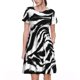 thumbnail image 1 of Disketp Leopard And Zebra 2 para Vestido de Manga Corta para Mujeres, Vestidos de Verano para Mujeres, Casual y Holgado para la Playa, 1 of 6